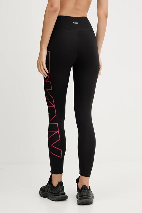 Dkny legginsy B. COMPRESSION damskie kolor czarny z nadrukiem DP5P3453
