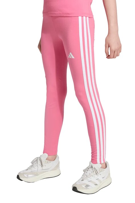 Detské legíny adidas ružová farba, s nášivkou, JV7319