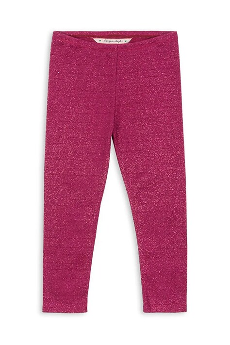 Konges Sløjd legginsy dziecięce ROLI PANTS kolor bordowy gładkie KS103969