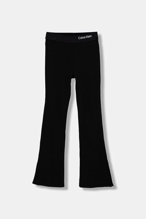 Calvin Klein Jeans leggins copii culoarea negru, uni, IG0IG03003