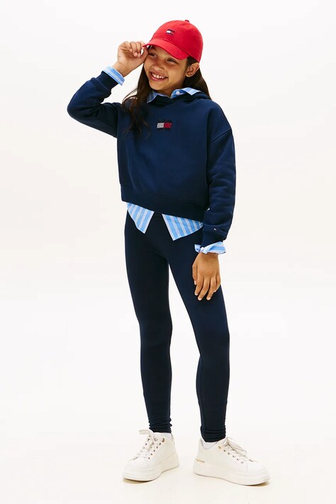 Детские леггинсы Tommy Hilfiger цвет чёрный однотонная KG0KG08774
