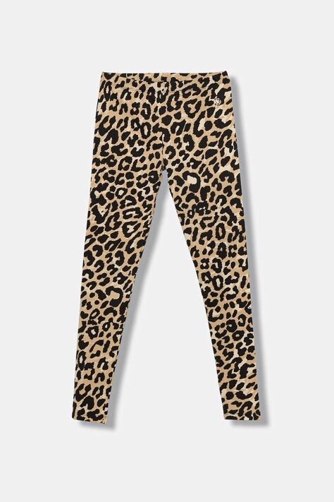 Guess legginsy dziecięce kolor beżowy wzorzyste J5BB05 J1314
