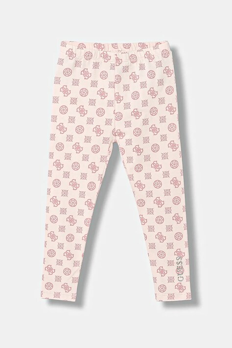Guess legginsy dziecięce kolor różowy wzorzyste K5BB06 J1314
