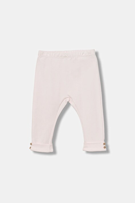 United Colors of Benetton legginsy bawełniane niemowlęce kolor różowy gładkie 3CDIAF026
