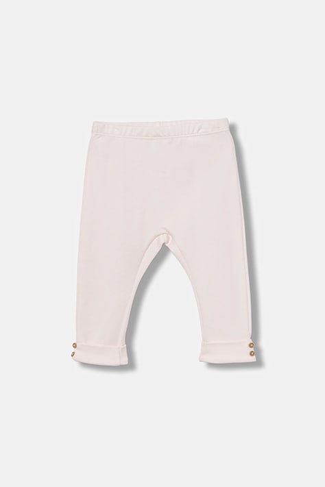 United Colors of Benetton leggins din bumbac pentru bebeluși culoarea roz, uni, 3CDIAF026