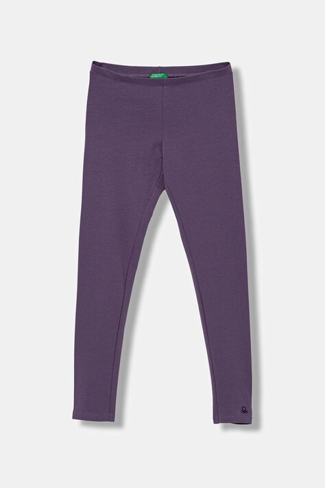 United Colors of Benetton legginsy dziecięce kolor fioletowy gładkie 3MT1CF02G