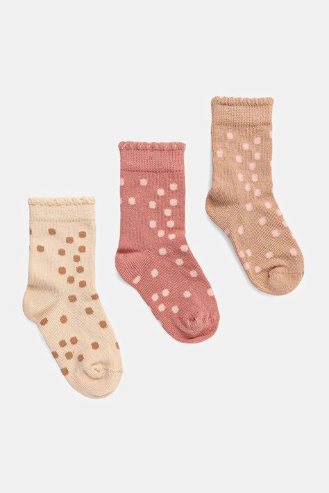 United Colors of Benetton skarpetki dziecięce 3-pack kolor beżowy 6AO3A7007