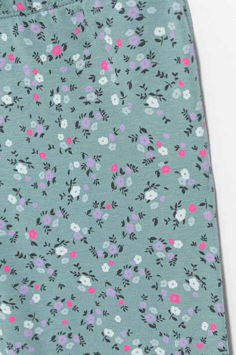 United Colors of Benetton legginsy dziecięce kolor turkusowy wzorzyste 3UJJGF04X