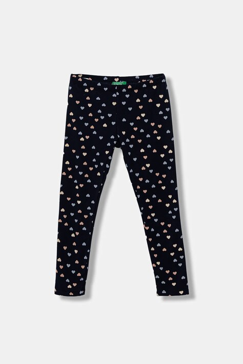 United Colors of Benetton legginsy dziecięce kolor granatowy wzorzyste 3UJJGF04X