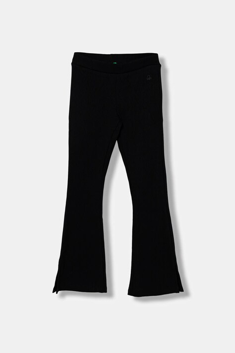 United Colors of Benetton leggins copii culoarea negru, uni, 32RICF06H