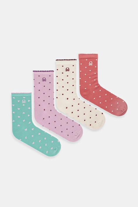United Colors of Benetton skarpetki dziecięce 4-pack kolor zielony 6AO30704E