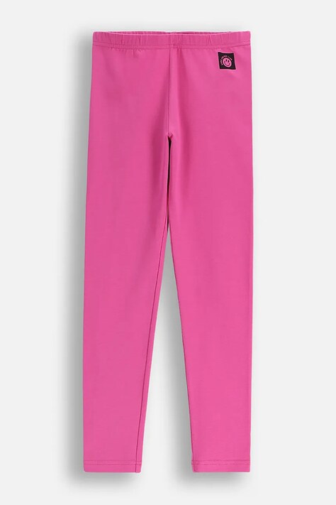 Coccodrillo legginsy dziecięce kolor różowy gładkie EVERYDAY GIRL A
