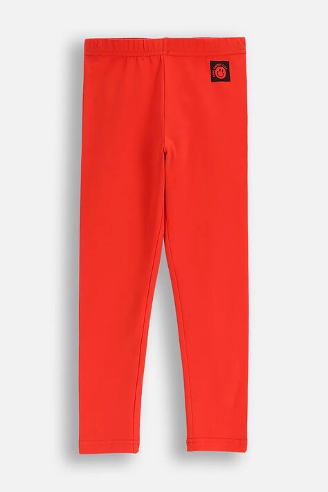 Coccodrillo legginsy dziecięce kolor czerwony gładkie EVERYDAY GIRL A