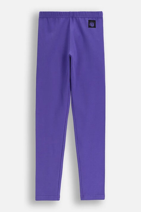 Coccodrillo legginsy dziecięce kolor fioletowy gładkie EVERYDAY GIRL A