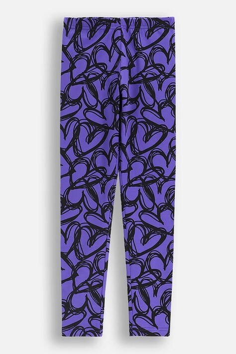 Coccodrillo legginsy dziecięce kolor fioletowy wzorzyste EVERYDAY GIRL A