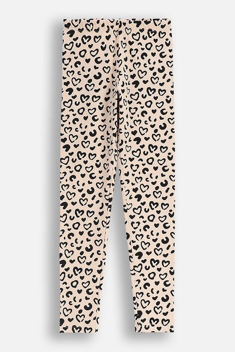 Coccodrillo legginsy dziecięce kolor beżowy wzorzyste EVERYDAY GIRL A