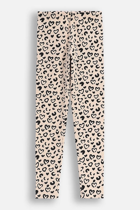 Coccodrillo legginsy dziecięce kolor beżowy wzorzyste EVERYDAY GIRL A