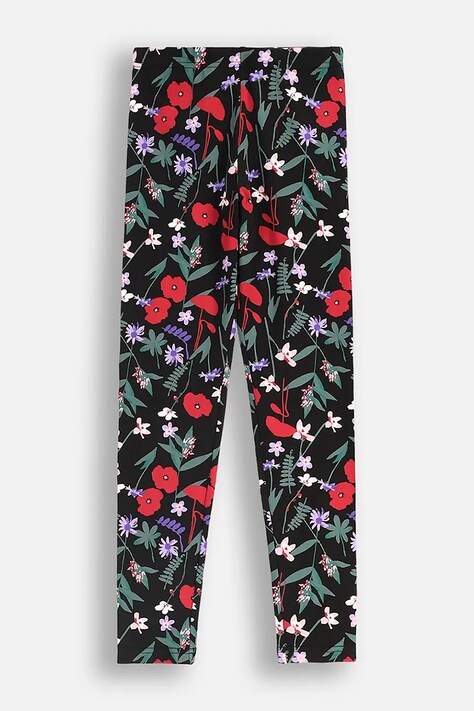 Coccodrillo legginsy dziecięce kolor czarny wzorzyste EVERYDAY GIRL A