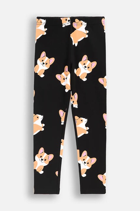 Coccodrillo legginsy dziecięce kolor czarny wzorzyste EVERYDAY GIRL A