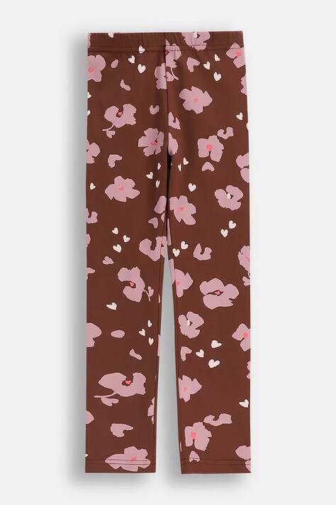 Coccodrillo leggins copii culoarea maro, cu model, CRAFT PUNK GIRL KIDS