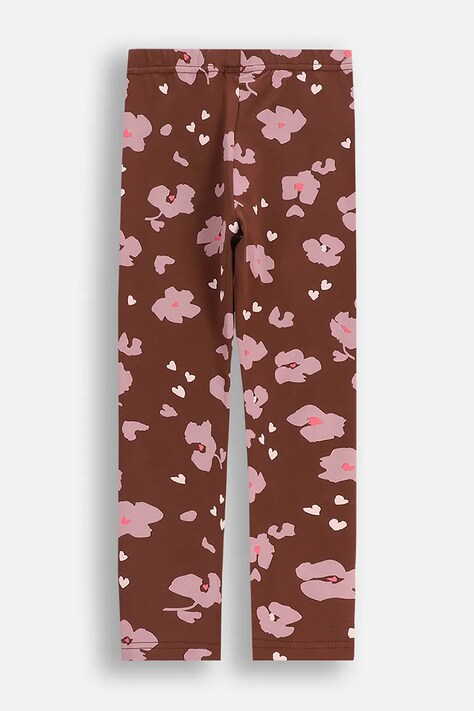 Coccodrillo legginsy dziecięce kolor brązowy wzorzyste CRAFT PUNK GIRL KIDS