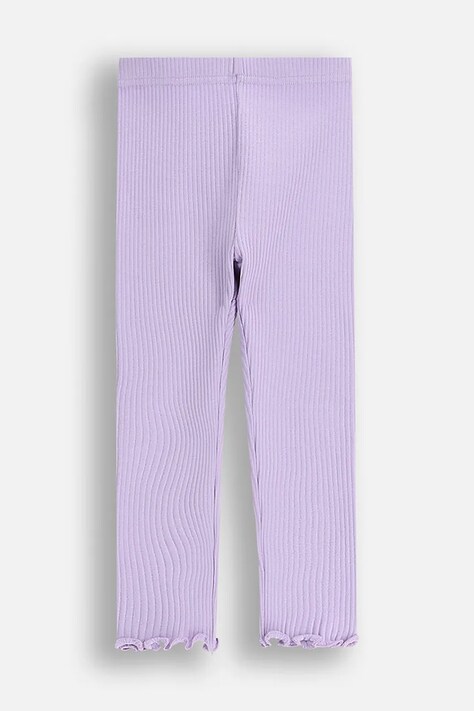 Coccodrillo legginsy z bawełną niemowlęce kolor fioletowy gładkie HAPPY PUPPY GIRL NEWBORN