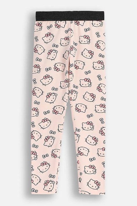 Дитячі легінси з бавовною Coccodrillo колір рожевий візерунок LICENCE GIRL