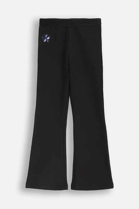Coccodrillo legginsy dziecięce z bawełną kolor czarny wzorzyste RAVE GIRL KIDS