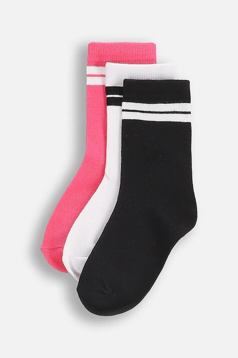 Coccodrillo skarpetki dziecięce 3-pack kolor różowy SOCKS GIRL