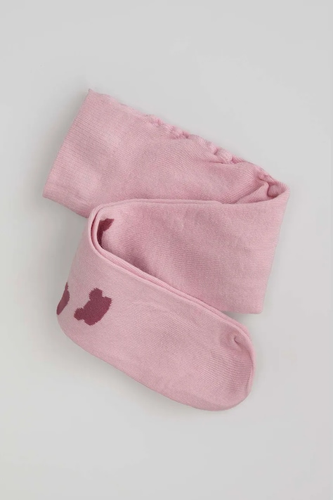 Coccodrillo rajstopy dziecięce kolor różowy TIGHT COTTON COLORFUL