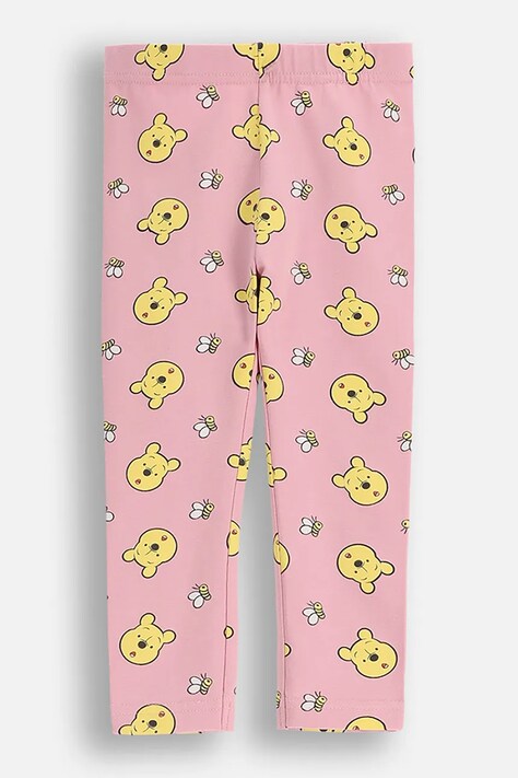 Coccodrillo legginsy z bawełną niemowlęce kolor różowy wzorzyste LICENCE GIRL