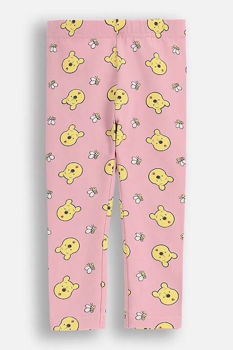 Легінси з бавовною для немовлят Coccodrillo колір рожевий візерунок LICENCE GIRL