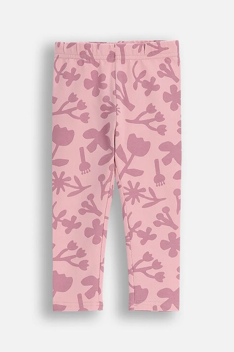 Coccodrillo legginsy dziecięce kolor różowy wzorzyste TEDDY BEAR GIRL NEWBORN