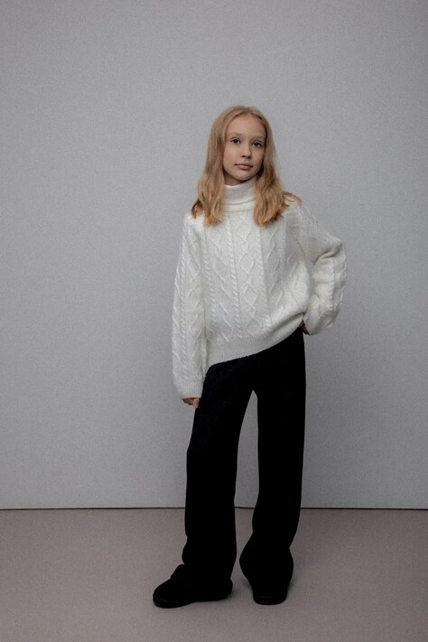 Детские спортивные штаны Coccodrillo цвет серый однотонные WINTER COSY GRIL JUNIOR