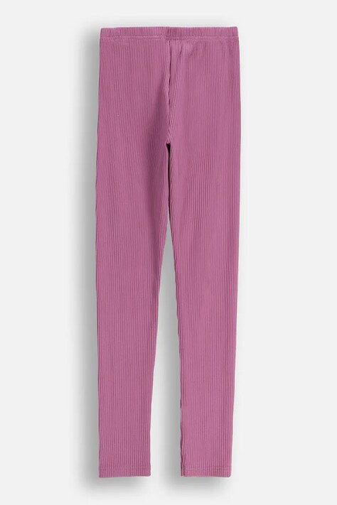 Coccodrillo legginsy dziecięce kolor fioletowy gładkie WINTER COSY GRIL JUNIOR