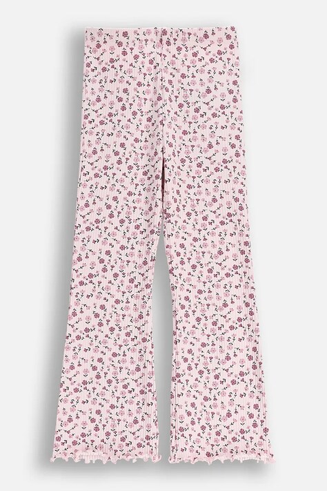 Coccodrillo legginsy dziecięce kolor różowy gładkie WINTER COSY GRIL KIDS