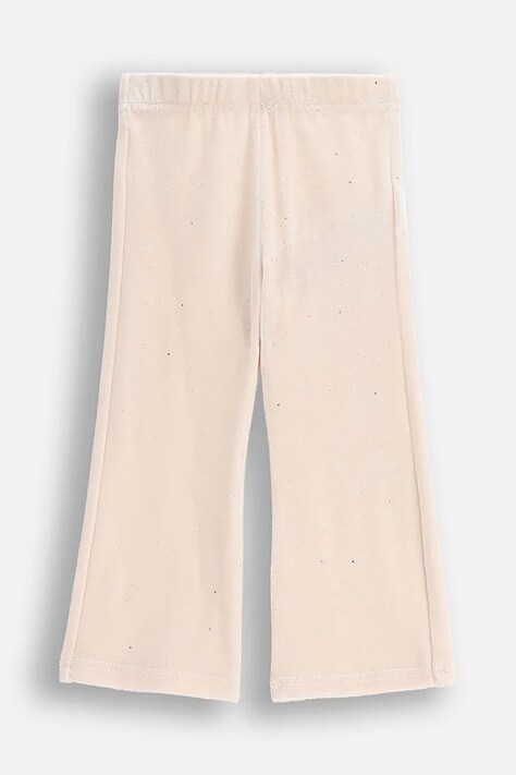 Coccodrillo legginsy z bawełną niemowlęce kolor beżowy wzorzyste ELEGANT BABY GIRL