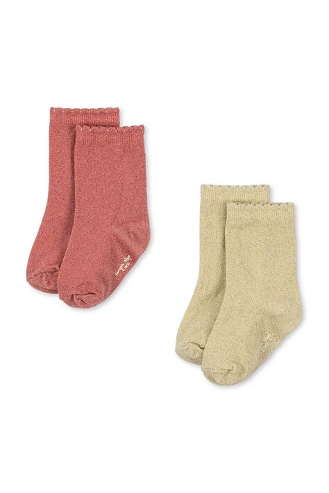 Konges Sløjd șosete copii 2 PACK GLITTER NYLON SOCKS KS104178