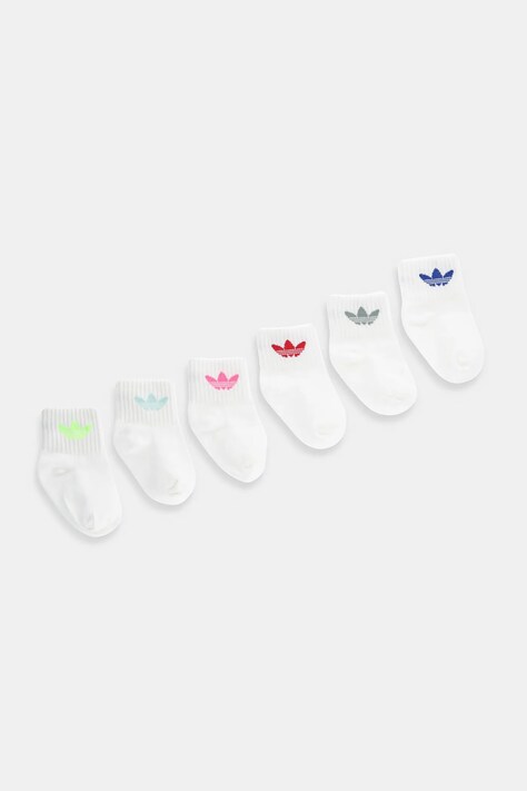 Dětské ponožky adidas Originals 6-pack bílá barva, JW2939