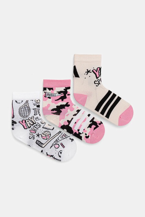 Детские носки adidas Performance 3 шт цвет розовый JX1424
