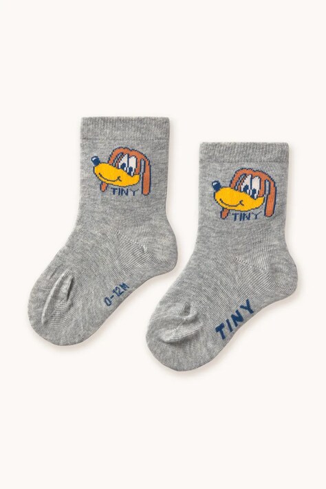 Tinycottons skarpetki dziecięce DOG MEDIUM SOCKS kolor szary AW25-491