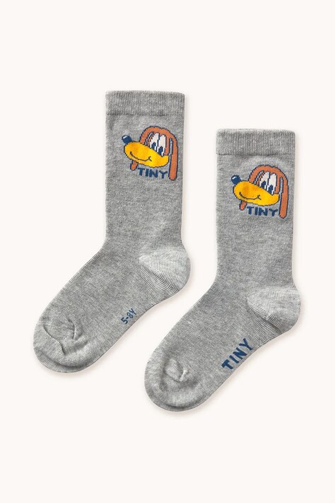 Tinycottons skarpetki dziecięce DOG MEDIUM SOCKS kolor szary AW25-492