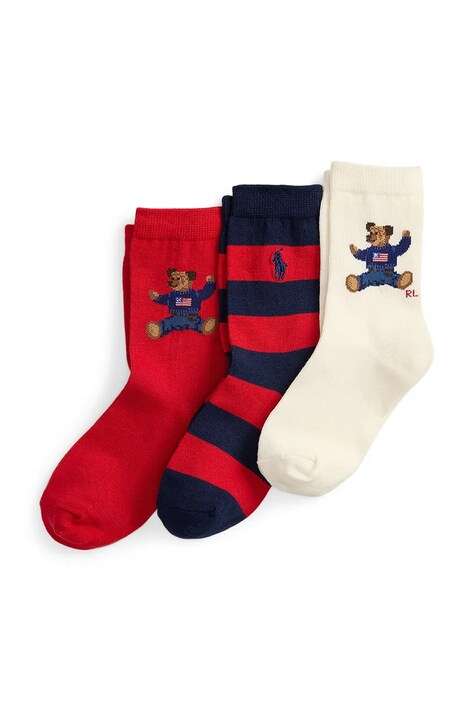 Παιδικές κάλτσες Polo Ralph Lauren 3-pack χρώμα: ναυτικό μπλε, 446P03263001