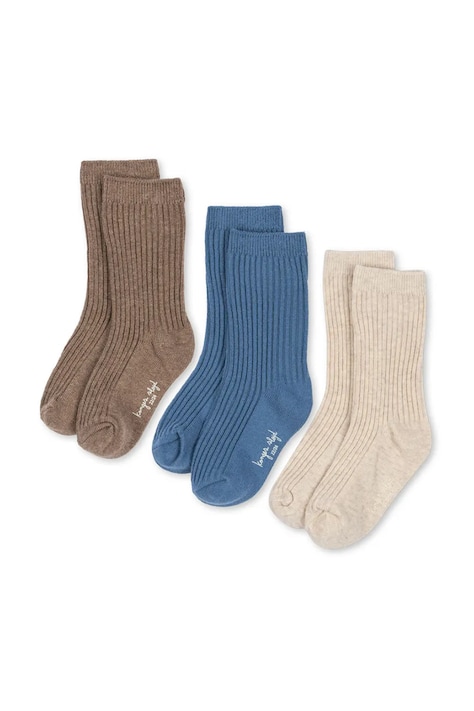 Detské ponožky Konges Sløjd 3 PACK RIB SOCKS 3-pak viac farieb, KS103656
