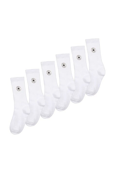 Converse skarpetki dziecięce 6-pack kolor biały BC0402
