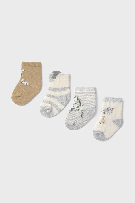 Mayoral Newborn skarpetki dziecięce 4-pack kolor beżowy 9921