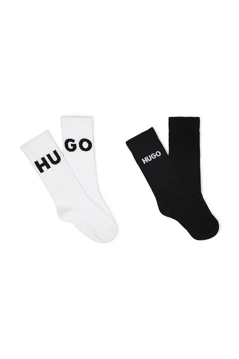 Παιδικές κάλτσες HUGO 2-pack χρώμα: μαύρο, G00562