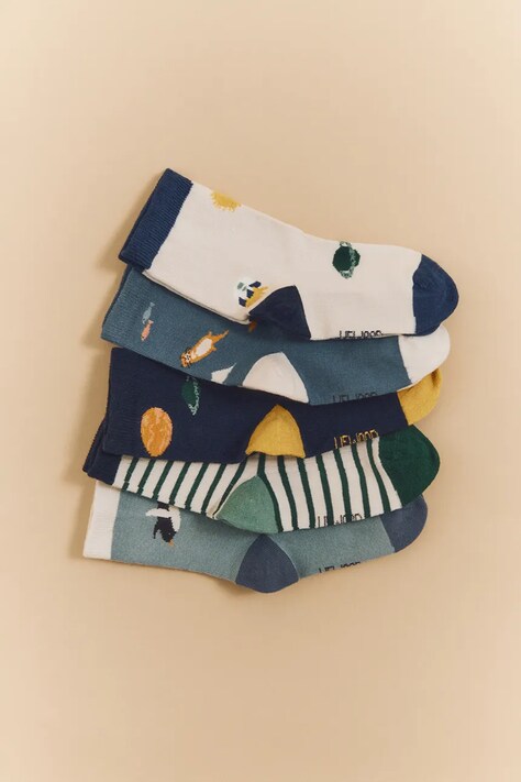 Liewood skarpetki dziecięce Silas Socks 3-Pack 3-pack kolor granatowy LW20014