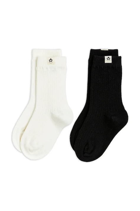 Dječje čarape s vunom Mini Rodini 2-pack boja: crna, 10000157