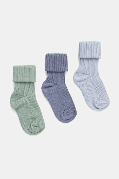 United Colors of Benetton skarpetki niemowlęce 3-pack kolor niebieski 6ORAA7006